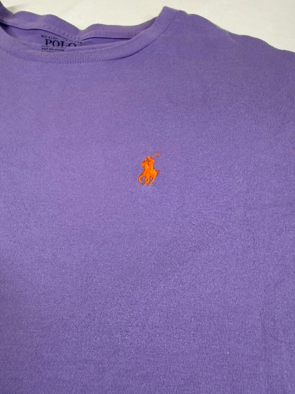 Polo Ralph Lauren Men's Logo Tee Shirt Size Large - Purple